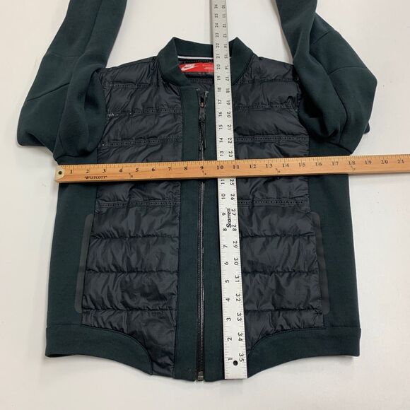 Nike Jacket Womens Small Black Tech Fleece Down Aeroloft Bomber Outdoor Full Zip - Picture 9 of 16